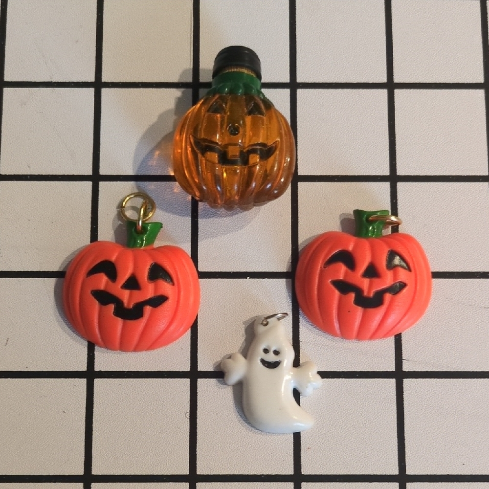 Halloween Pumpkin and Ghost Charms